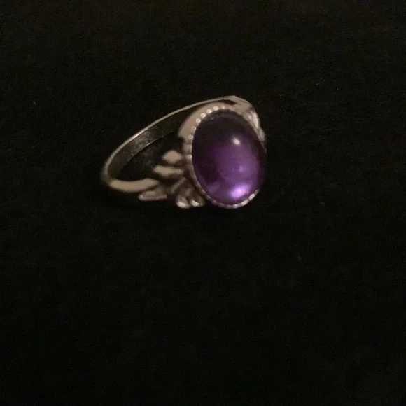 Gorgeous Beautiful Purple Gemstone Moonstone Gypsy Hippy Bohemian silver ring - Picture 4 of 6